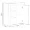 Basicwise Office or Living Room Side Storage Cabinet With LED, White QI003951.WT - alternate 4
